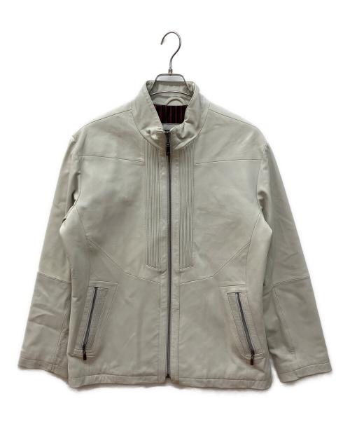 Barassi（バラシ）Barassi (バラシ) ラムレザージャケット ホワイト サイズ:50の古着・服飾アイテム