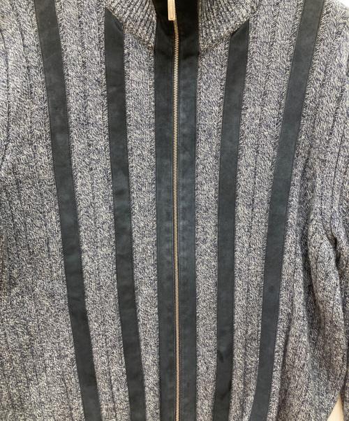 ERMENEGILDO ZEGNA（エルメネジルド・ゼニア）Ermenegildo Zegna (エルメネジルド・ゼニア) ドライバーズニット ブルー サイズ:50の古着・服飾アイテム