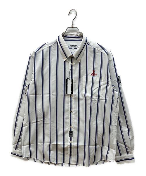 sinacova（シナコバ）sinacova (シナコバ) ストライプシャツ ホワイト サイズ:LL 未使用品の古着・服飾アイテム