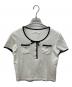 Her lip to（ハーリップトゥ）の古着「Two-Tone Ribbon-Trim Tee」｜ホワイト