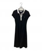 HER LIP TOハーリップトゥ）の古着「Short Sleeve Polo Mini Dress」｜ブラック