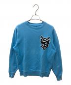 stussyステューシー）の古着「クルーネックスウェット」｜スカイブルー