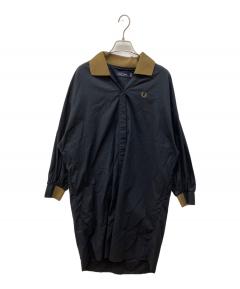 FRED PERRY ストライプ シャツワンピース 中古・古着通販】FRED PERRY (フレッドペリー) ストライプシャツ
