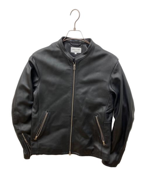 FREAK'S STORE（フリークスストア）FREAK'S STORE (フリークスストア) ラムレザーシングルライダースジャケット ブラック サイズ:Lの古着・服飾アイテム