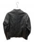 FREAK'S STORE (フリークスストア) ラムレザーシングルライダースジャケット ブラック サイズ:L：5000円
