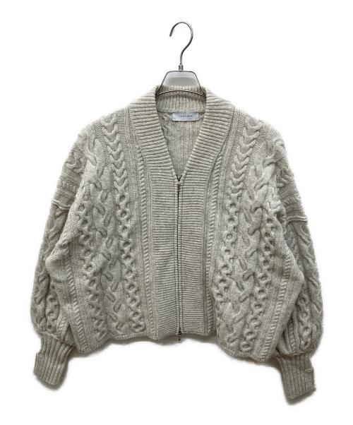 Adam et Rope（アダム エ ロペ）Adam et Rope (アダム エ ロペ) リサイクルウールZIPカーディガン グレー サイズ:FREEの古着・服飾アイテム