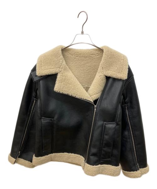Adam et Rope（アダム エ ロペ）Adam et Rope (アダム エ ロペ) フェイクムートンボアジャケット ブラック サイズ:FREEの古着・服飾アイテム