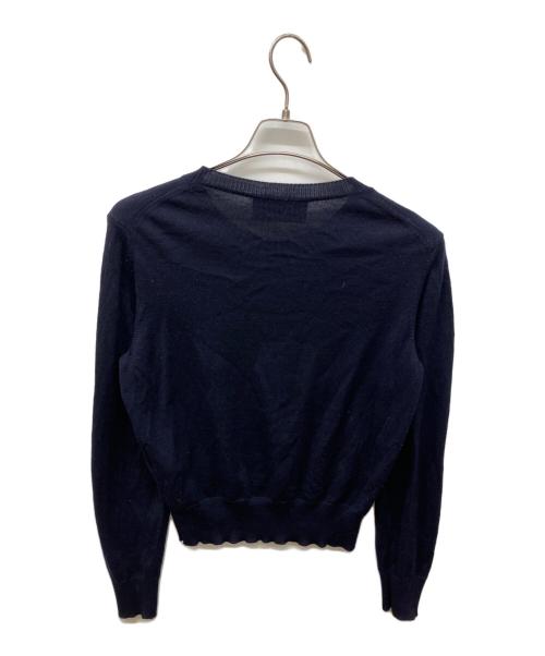 AMI PARIS（アミ パリス）AMI PARIS (アミ パリス) SMALL HEART LOGO KNIT ネイビー サイズ:XSの古着・服飾アイテム