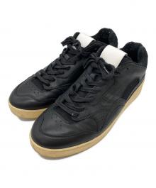JIL SANDER（ジルサンダー）の古着「レザーバスケットスニーカー」｜ブラック