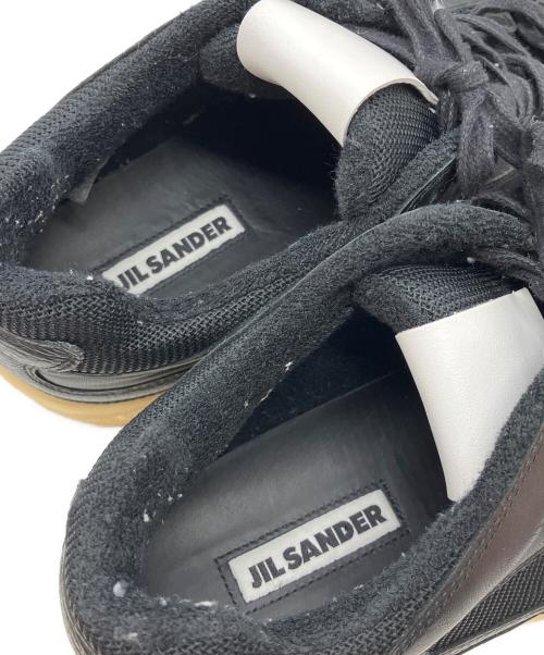 JIL SANDER（ジルサンダー）JIL SANDER (ジルサンダー) レザーバスケットスニーカー ブラック サイズ:44の古着・服飾アイテム