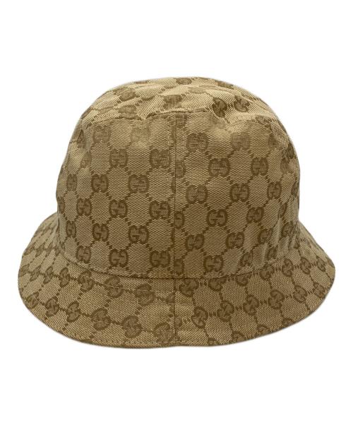 GUCCI（グッチ）GUCCI (グッチ) GGキャンバス バケットハット ブラウンの古着・服飾アイテム