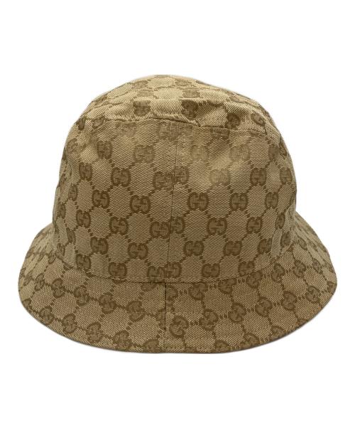 GUCCI（グッチ）GUCCI (グッチ) GGキャンバス バケットハット ブラウンの古着・服飾アイテム
