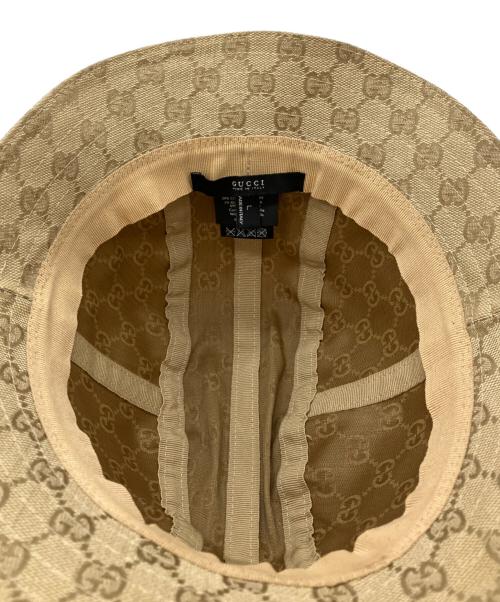 GUCCI（グッチ）GUCCI (グッチ) GGキャンバス バケットハット ブラウンの古着・服飾アイテム