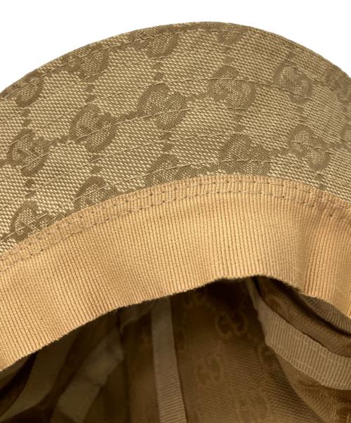 GUCCI（グッチ）GUCCI (グッチ) GGキャンバス バケットハット ブラウンの古着・服飾アイテム