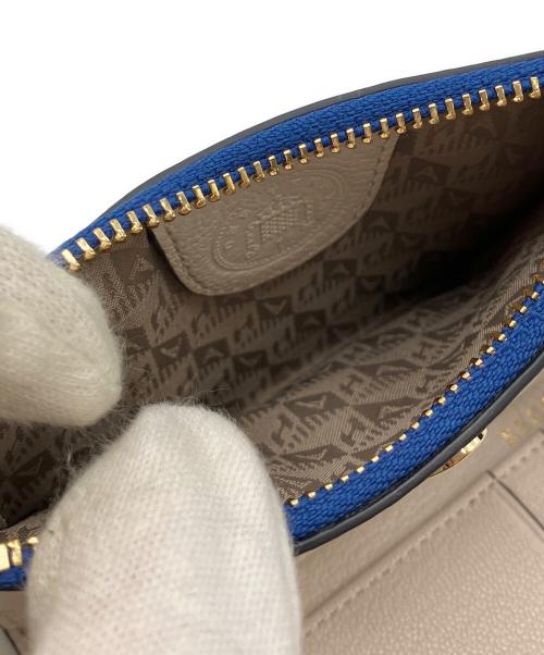 ANYA HINDMARCH（アニヤ・ハインドマーチ）ANYA HINDMARCH (アニヤ・ハインドマーチ) スモールダブルジップウォレット ブルーの古着・服飾アイテム