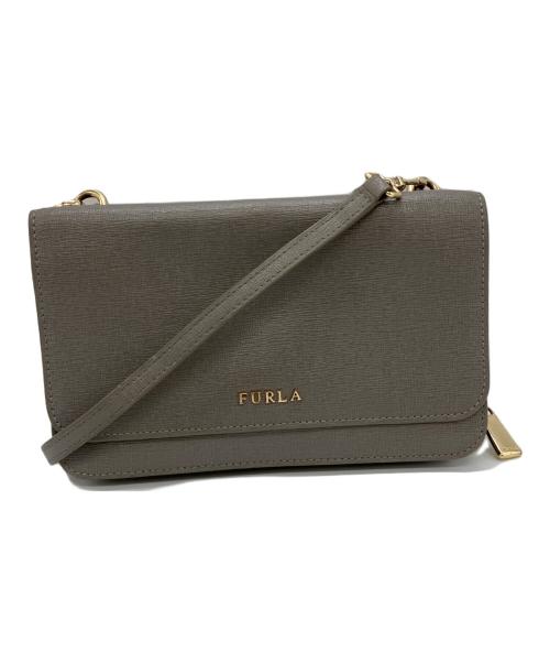 FURLA（フルラ）FURLA (フルラ) リーヴァ ショルダーウォレット グレーの古着・服飾アイテム