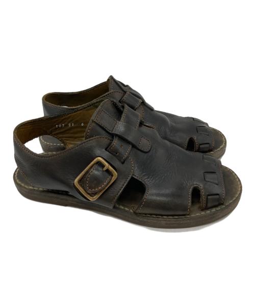 SUS SOUS（シュスー）SUS SOUS (シュスー) BELTED SANDALS ブラウン サイズ:6の古着・服飾アイテム