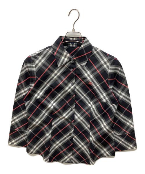 BURBERRY LONDON（バーバリーロンドン）BURBERRY LONDON (バーバリーロンドン) 長袖チェックシャツ ブラック サイズ:42の古着・服飾アイテム