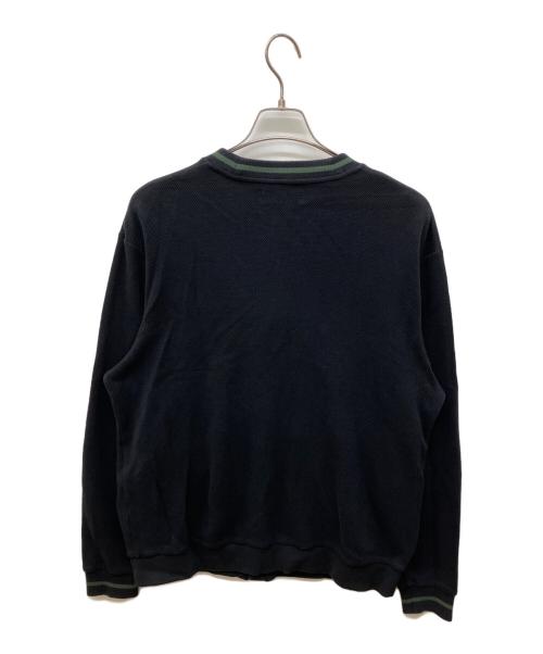 FRED PERRY（フレッドペリー）FRED PERRY (フレッドペリー) Tipped Pique Texture Cardigan ブラック サイズ:Mの古着・服飾アイテム