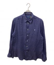POLO RALPH LAUREN（ポロ・ラルフローレン）の古着「リネンシャツ」｜ネイビー
