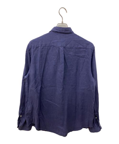 POLO RALPH LAUREN（ポロ・ラルフローレン）POLO RALPH LAUREN (ポロ・ラルフローレン) リネンシャツ ネイビー サイズ:XLの古着・服飾アイテム