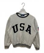 POLO SPORTポロスポーツ）の古着「USAロゴスウェット」｜グレー
