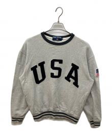 POLO SPORT（ポロスポーツ）の古着「USAロゴスウェット」｜グレー