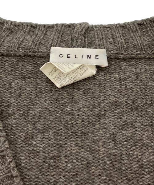 CELINE（セリーヌ）CELINE (セリーヌ) ニットカーディガン グレー サイズ:Mの古着・服飾アイテム