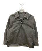 MAISON SPECIALメゾンスペシャル）の古着「Lace Up Oversize Pullover」｜グレー