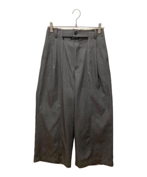 MAISON SPECIAL（メゾンスペシャル）MAISON SPECIAL (メゾンスペシャル) Front Cut Stitch Wide Pants グレー サイズ:36の古着・服飾アイテム