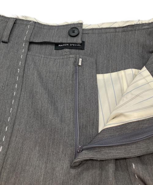 MAISON SPECIAL（メゾンスペシャル）MAISON SPECIAL (メゾンスペシャル) Front Cut Stitch Wide Pants グレー サイズ:36の古着・服飾アイテム