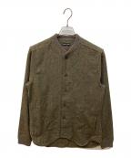 FRANK LEDERフランクリーダー）の古着「Brown Mix Wool Shirt Bomber」｜オリーブ