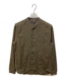 FRANK LEDER（フランクリーダー）の古着「Brown Mix Wool Shirt Bomber」｜オリーブ