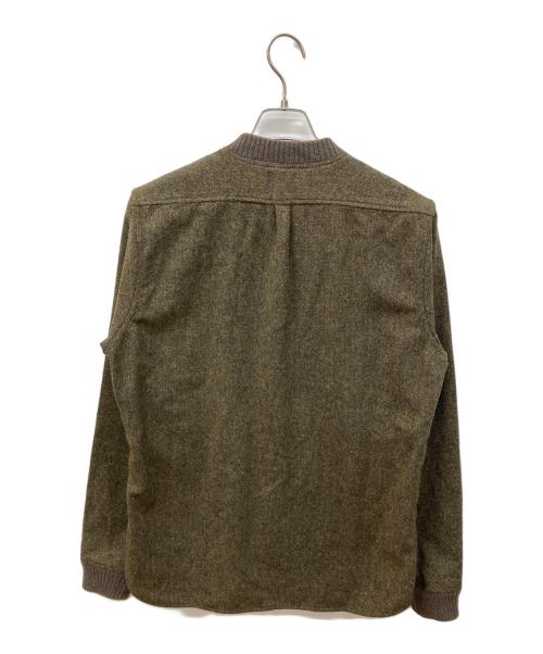 FRANK LEDER（フランクリーダー）FRANK LEDER (フランクリーダー) Brown Mix Wool Shirt Bomber オリーブ サイズ:不明の古着・服飾アイテム