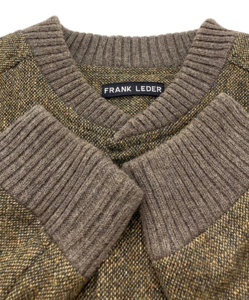 FRANK LEDER（フランクリーダー）FRANK LEDER (フランクリーダー) Brown Mix Wool Shirt Bomber オリーブ サイズ:不明の古着・服飾アイテム