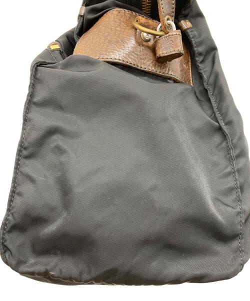 Felisi（フェリージ）Felisi (フェリージ) ナイロン×レザーボストンバッグ ブラックの古着・服飾アイテム
