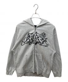 HUF（ハフ）の古着「OUTLINES HEAVY WEIGHT FULL-ZIP FLEECE」｜グレー