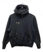 THUG CLUBサグ クラブ）の古着「アーマー フーディー TCロゴ スタッズ パーカー」｜ブラック