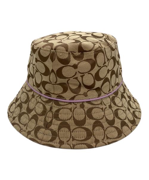 COACH（コーチ）COACH (コーチ) シグネチャーバケットハット ベージュ サイズ:M/Lの古着・服飾アイテム