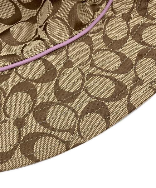 COACH（コーチ）COACH (コーチ) シグネチャーバケットハット ベージュ サイズ:M/Lの古着・服飾アイテム