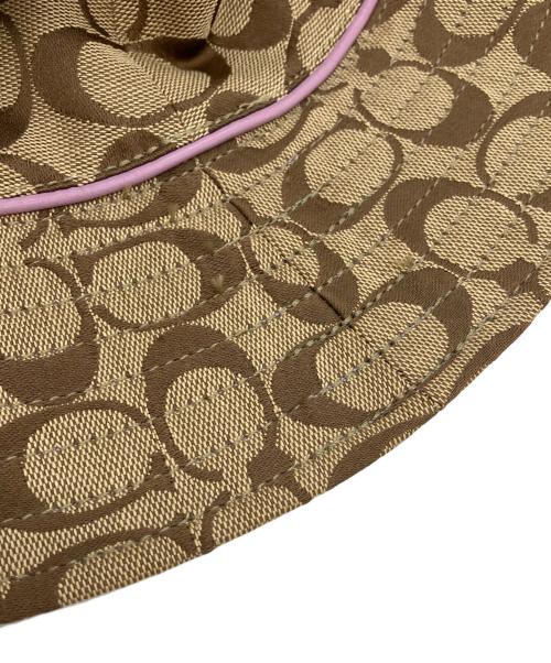 COACH（コーチ）COACH (コーチ) シグネチャーバケットハット ベージュ サイズ:M/Lの古着・服飾アイテム