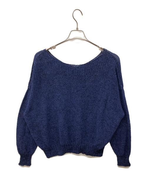 Spick and Span（スピック＆スパン）Spick and Span (スピック＆スパン) ペーパーヤーン2WAYルーズプルオーバー ブルー サイズ:FREEの古着・服飾アイテム