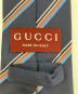 中古・古着 GUCCI (グッチ) レジメンタルストライプ シルク ネクタイ ネイビー サイズ:不明　 未使用品：10000円
