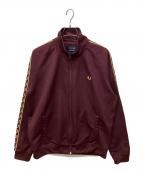 FRED PERRYフレッドペリー）の古着「Contrast Tape Track Jacket」｜ワインレッド