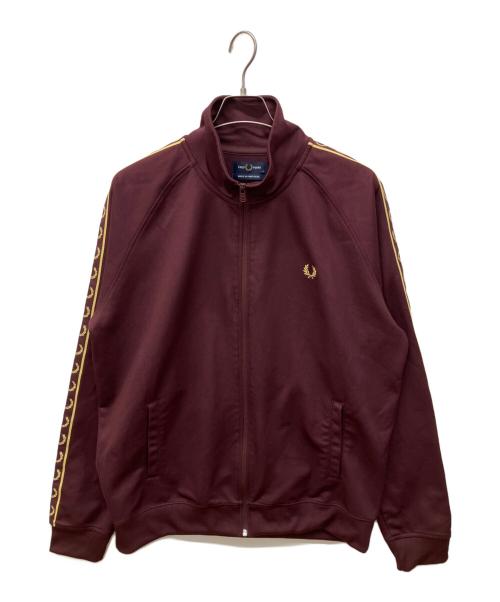 FRED PERRY（フレッドペリー）FRED PERRY (フレッドペリー) Contrast Tape Track Jacket ワインレッド サイズ:XLの古着・服飾アイテム