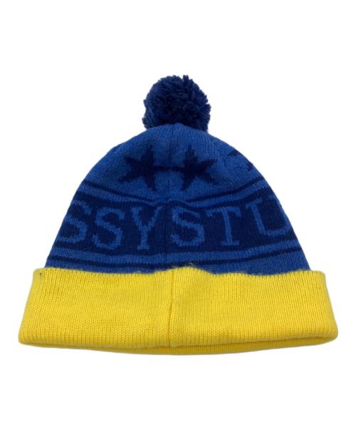 stussy（ステューシー）stussy (ステューシー) Retro Star Pom-Pom Beanie ブルーの古着・服飾アイテム