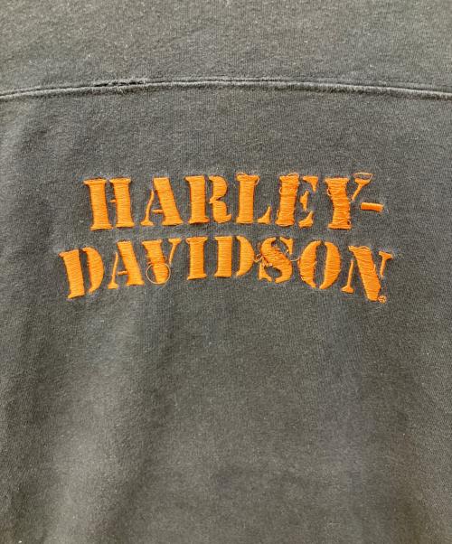 HARLEY-DAVIDSON（ハーレーダビッドソン）HARLEY-DAVIDSON (ハーレーダビッドソン) ロゴプリント長袖tシャツ ロングスリーブカットソー ブラック サイズ:ｌの古着・服飾アイテム