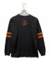 HARLEY-DAVIDSON (ハーレーダビッドソン) ロゴプリント長袖tシャツ ロングスリーブカットソー ブラック サイズ:ｌ：5000円