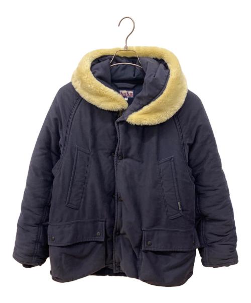 BLUE BLUE（ブルーブルー）BLUE BLUE (ブルーブルー) ボアフーデッドデッキジャケット ネイビー サイズ:3の古着・服飾アイテム