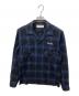 RUDE GALLERY（ルードギャラリー）の古着「OMBRE OPEN COLLAR SHIRT」｜ブルー×ブラック